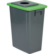 Probbax - Vihreä ja harmaa kierrätysastia – lasi – 60 l