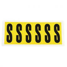 Kirjain/luku itsekiinnittyvä s 38x90 mm 6 kpl - Witre