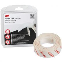3m - 3m koukku- ja silmukkateippi valkoinen 25 mm x 1,25 m