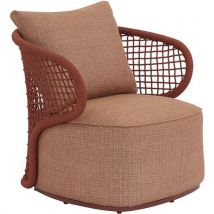 Hillerstorp - Viken retrohenkinen nojatuoli tyynyllä punainen