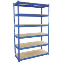 Manutan Expert - Rapid 1 varastohylly - 2440x1525x915 mm - 6 sinistä hyllytasoa - 500 kg/hyllytaso - Helppo asennus