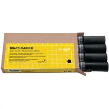 Sigel - Whiteboard-kynät – musta – 4 kpl