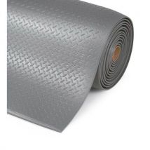 Notrax - Diamond Sof-Tred kuormitusta keventävä matto - 122x300 cm Harmaa - Ergonominen ja liukuesteellinen