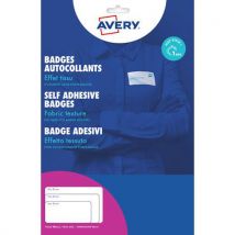 Avery - Valkoinen itseliimautuva tekstiilitarra 63,5 x 29,6 mm