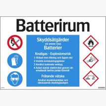 Systemtext - Kyltti akkuhuone