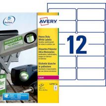 Avery - Erittäin vahvat valkoiset polyesterilaseretiketit 99,1 x 42,3 mm