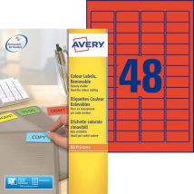 Avery - 960 punaisen etiketin pakkaus 45,7 x 21,2 mm