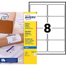 Avery - 320 mustesuihkuetiketin pakkaus 99,1x67,7 mm - valkoinen