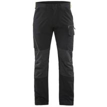 Blaklader - Työhousut 4-way stretch Musta/Huomio keltainen - Koko 40 - Polyamidi - Unisex