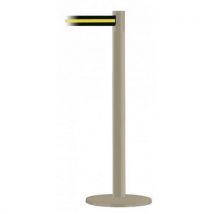 Tensator - Rajausnauha tensabarrier 3,65 m beige pylväs musta/keltainen