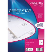Office star - 2400 etikettiä office star 70 x 37 mm