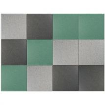 Smit visual - Seinäpaneelit akustiset yhdistelmäpakkaus 12 kpl petroolinvihreä