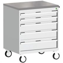 Bott - Liikuteltava työkaluvaunu laatikoilla cubio slr-868-5.1 vaaleanharmaa