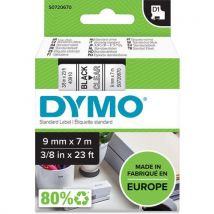 Dymo - Tarrakirjoitinnauha dymo d1 9 mm musta/läpinäkyvä