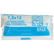 Akla - Kompressi 7,5x12 cm kiinnitetyllä siteellä 2 m x 6 cm
