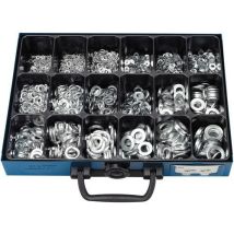 METALLIKOTELO SS614 DIN125A/127B Tasainen Grower Aluslevy Sinkitty - 1700 kpl Teräs Laatikko