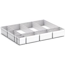 Bott - Säilytyslaatikko Cubio EKK-65100 - 10 lokeroa vaaleanharmaa 650x525x100 mm