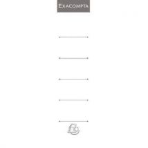 Exacompta - 10 rengaskansiotarraa d50 190x42 mm valkoinen (10 kpl)