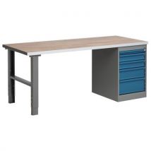 Wfi - Työpenkki workshop 500 kg basic tammi 2000x800mm laatikostolla 31737