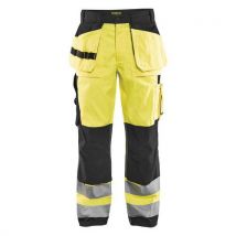 Blaklader - Highvis riipputaskuhousut huomio keltainen/musta d120