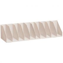 Paperflow - Järjestäjä: 10 kiinteää osiota p= 90 cm harmaa
