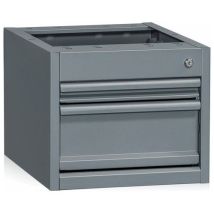 WFI - Säilytyslaatikosto LD - 2 laatikkoa (50mm 150mm) - Teräs Harmaa - 385x500x325mm