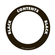 Oilsafe - Itsekiinnittyvä pyöreä etiketti musta