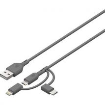 Gp - 1-metrinen 3-in-1 usb-kaapeli cy1n 18 w