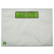 Pakkauslomaketasku C6 - 1000 kpl - Läpinäkyvä - 175x135 mm - 100% Kierrätettävä