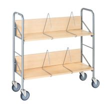 Kongamek - Kansiovaunu 2 hyllyä koivu - 920x900x300 mm - 50 kg kuorma - 100% kierrätettävä