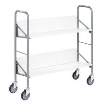 Kongamek - Kansiovaunu 2 hyllyä - Valkoinen - 900x300x920mm - 50kg kuorma