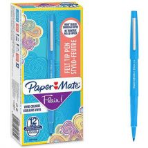 Papermate - 12 huopakynän setti flair - turkoosi - paper mate