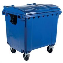 Manutan expert - Sininen 4-pyöräinen jätesäiliö - 1100 l - mobil plastic