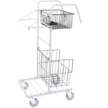Siivousvaunu Max Greyline Liten - Valkoinen - 50 L tilavuus - 111 cm korkea - Valmiiksi koottu