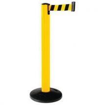 Beltrac - Rajapylväs ulkokäyttöön – keltainen pylväs musta/keltainen nauha