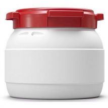 Curtec - Suuriaukkoiset tynnyrit 10L - Valkoinen/Punainen - Kierrätettävä HACCP Keittiöön