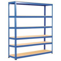 Manutan Expert - Rapid 1 varastohylly - 2440x2440x915 mm 6 sinistä hyllytasoa 150 kg/hyllytaso 1000 kg kokonaiskuorma helppo asennus