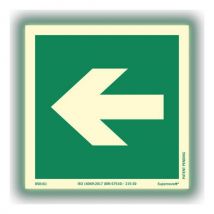 Systemtext - Kyltti supernova+ viittausnuoli suora alu. 150x150 mm