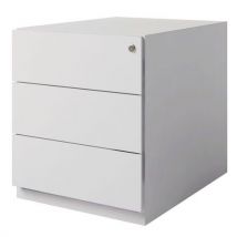 Bisley - Siirrettävä metallinen arkistokaappi - 3 laatikkoa - harmaa
