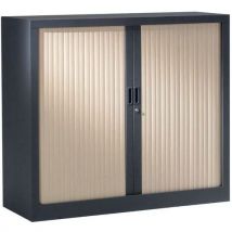 Vinco - Matala kaappi 120x100 cm antrasiitti 7016 jalusi vaahtera