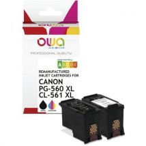 Owa - Mustekasetti uudelleenkäytetty canon pg-560xl – 4 väriä