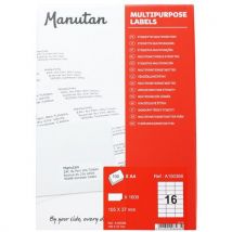 Manutan expert - Itsekiinnittyvät etikettiä manutan 105x37 mm