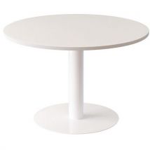 Paperflow - Pyöreä easydesk-kokouspöytä ø 115 cm valkoinen yläosa