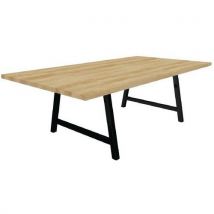 Buronomic - Cohesion-pöytä nebraskan tammi/musta 240x120 cm