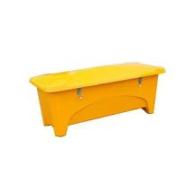 Työkalulaatikko 475L ketjulla keltainen - Tilavuus 475 L mitat 1760x750x745 mm paino 35 kg riippulukon salpa