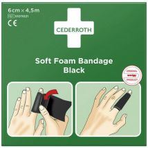 Cederroth - Sidos soft musta 6 cm x 4,5 m - cederroth