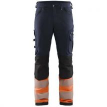 Blaklader - Highvis housut 4-way stretch mariininsininen/huomio oranssi d108