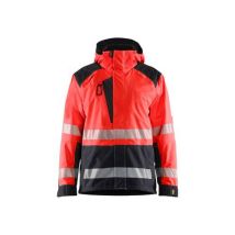 Blaklader - Highvis kuoritakki Huomio punainen/Musta - Koko 5XL - Työtakki ja liivi - Polyesteri