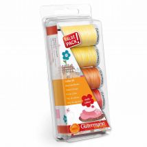 Nähfaden Set Cotton 30 gelb/rot 5x 300m
