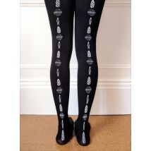 Black London Hand-Printed Tights by hose.